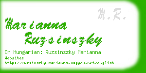 marianna ruzsinszky business card